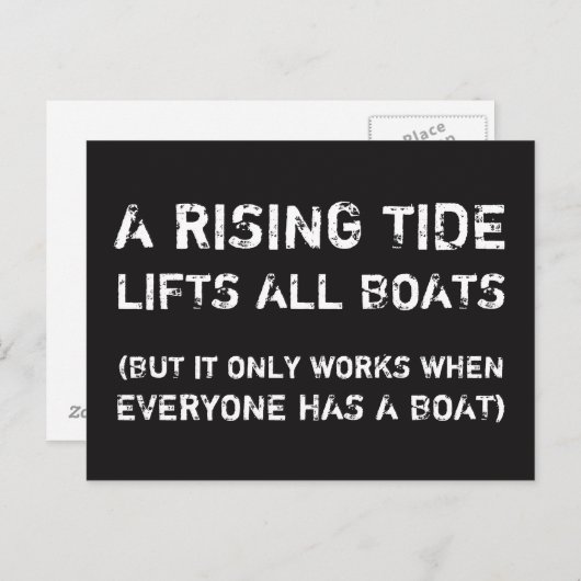 潮の満ち引き…社会正義の平等はがき ポストカード (正面/裏面)