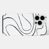 潮の満ち引き 2 - 黒と白 iPhoneケース (裏面横)