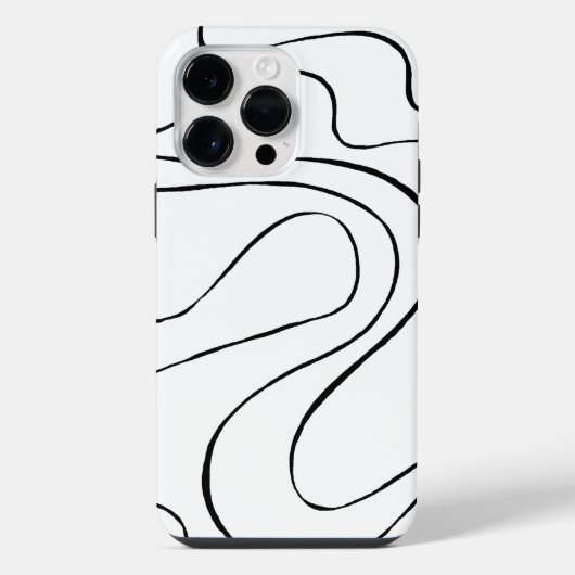潮の満ち引き 2 - 黒と白 iPhoneケース (裏面)