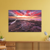 潮の満ち満ちた夕日 キャンバスプリント (インサイチュ (リビング))