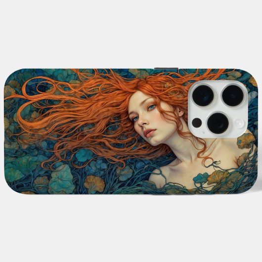 "潮の炎" - カラフルな肖像 Case-Mate iPhoneケース (裏面 (横))
