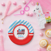 潮朝王電車の誕生日パーティーデコレーション ペーパープレート (パーティー)