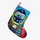 潮朝行 スモールクリスマスストッキング (正面 (吊り時))