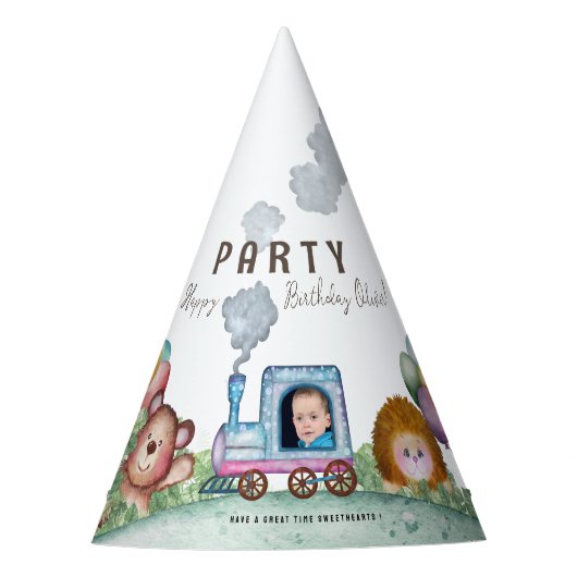 潮朝鉄道鉄道テーマパーティーハット パーティーハット (正面)