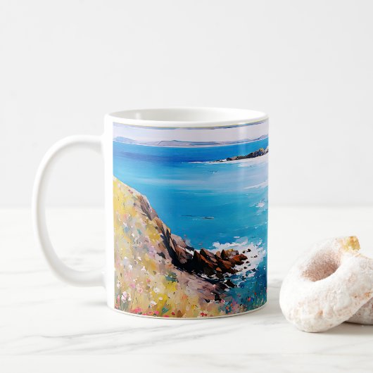 潮汐の夢と牧草地の風 コーヒーマグカップ (ドーナツ)