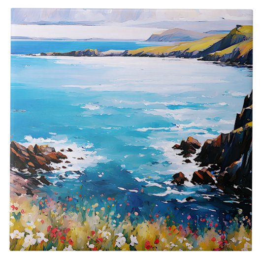 潮汐の夢と牧草地の風 タイル (正面)