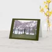 潮泊渠のWashington D.C.のちょうちん カード (黄色い花)