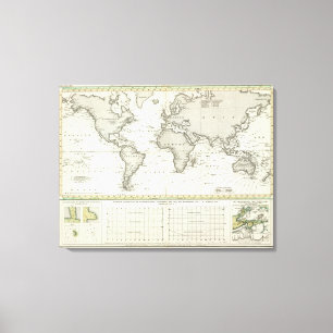 潮波の地図書の地図 キャンバスプリント