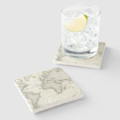 潮波の地図書の地図 ストーンコースター (横)