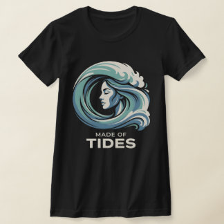 潮流の女 海の女 波 フェミニン コースト Tシャツ