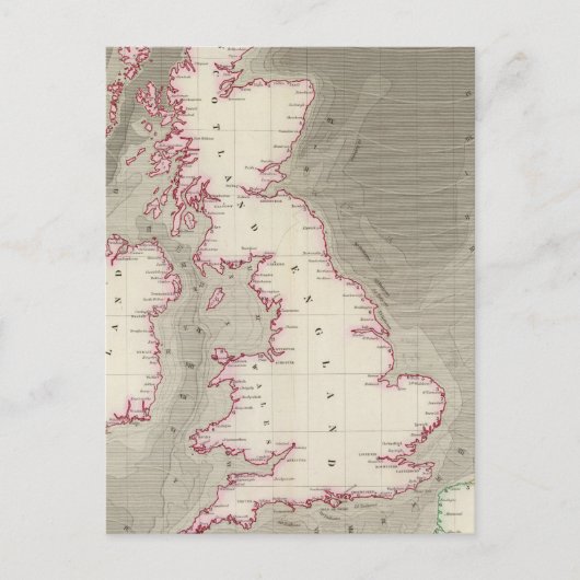 潮流図イギリス海 ポストカード (正面)