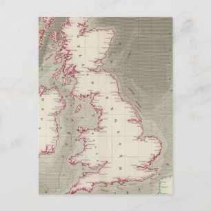 潮流図イギリス海 ポストカード