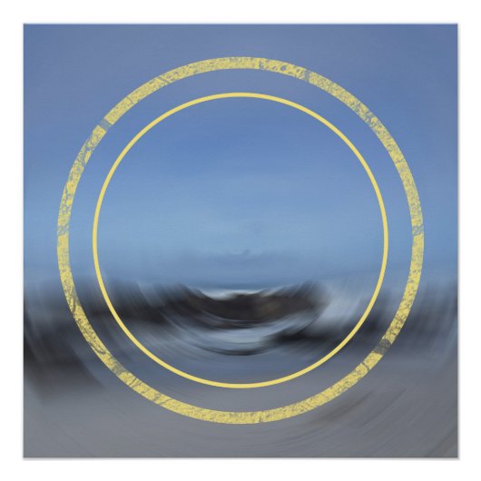 潮流抽象芸術海コンテンポラリー景 ポスター (正面)