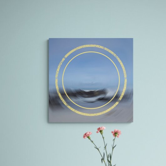 潮流抽象芸術海コンテンポラリー景 ポスター