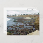 潮溜まり オーシャンビーチの崖 ポストカード (正面/裏面)