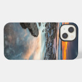 潮溜りからの夕日 iPhoneケース (裏面横)