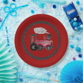 潮潮汽車キッズカスタマイズ列車 ペーパープレート (パーティー)