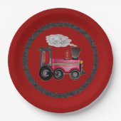 潮潮汽車キッズカスタマイズ列車 ペーパープレート (正面)