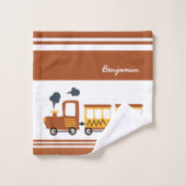 潮潮汽車パターン名リトルキッド バスタオルセット (ウォッシュタオル)