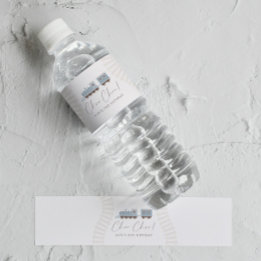 潮潮汽車ボーイズ青誕生日パーティー ペットボトルラベル