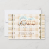 潮潮汽車1歳の誕生日 サンキューカード (正面)