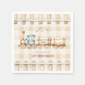 潮潮汽車1歳の誕生日 スタンダードカクテルナプキン (正面)