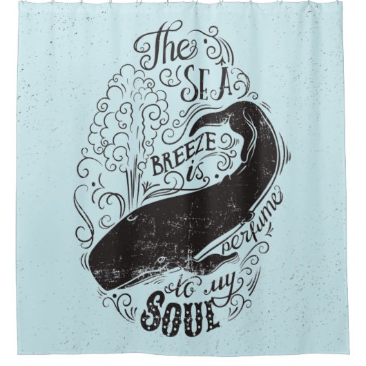 潮風は香水です シャワーカーテン (正面)