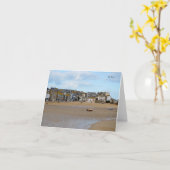 潮St Ivesコーンウォールイギリス カード (黄色い花)