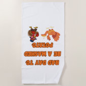 潰されたジャガイモにとっては最悪な日だ ビーチタオル (正面)