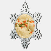 潰されたポテト スノーフレークピューターオーナメント (右)