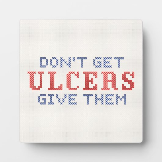 潰瘍が出ない フォトプラーク (正面)