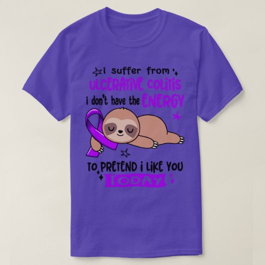 潰瘍性大腸炎に苦しんでEがない Tシャツ (デザイン正面)