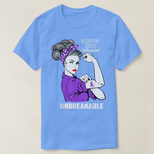潰瘍性大腸炎戦士の破れない認識度G Tシャツ (デザイン正面)