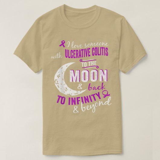 潰瘍性大腸炎潰瘍認識度 Tシャツ (デザイン正面)