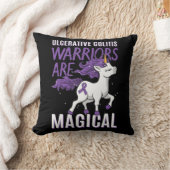 潰瘍性大腸炎認識度IBDユニコーンパープルリ クッション (ブランケット)