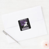 潰瘍性大腸炎認識度IBDユニコーンパープルリ スクエアシール (封筒)