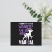 潰瘍性大腸炎認識度IBDユニコーンパープルリ ポストカード (スタンド正面)