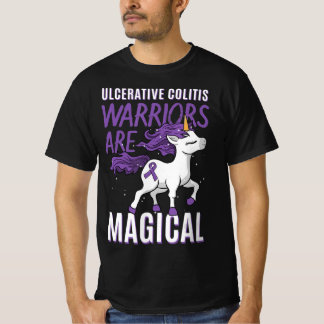 潰瘍性大腸炎認識度IBDユニコーンパープルリ Tシャツ