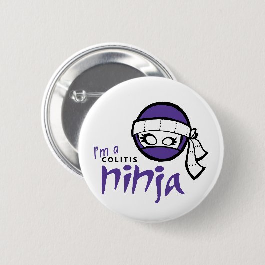 潰瘍性大腸炎Pin 缶バッジ (正面&裏面)