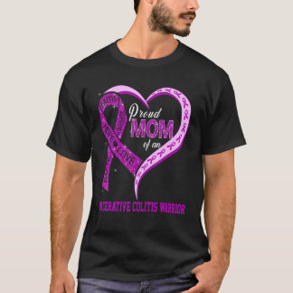 潰瘍性誇りを持った大腸炎戦士リボンの母 Tシャツ