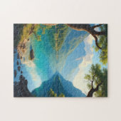 澄んだ山の湖 ジグソーパズル (横)