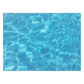澄んだ青空の青いプールの水 テーブルクロス (正面(横))