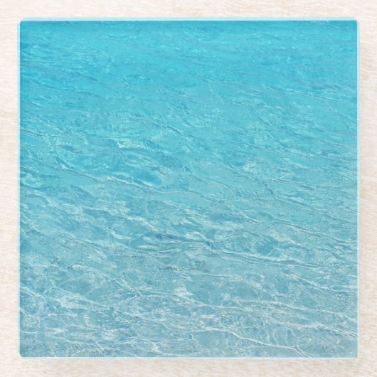 澄んで青い海 ガラスコースター (正面)