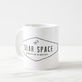澄んな宇宙媒体のマグ コーヒーマグカップ (正面左)