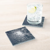 澄んな水泡 ガラスコースター (アングル)