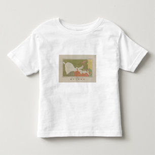 澄んな湖地区の地質地図 トドラーTシャツ