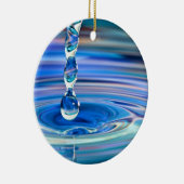 澄んな青海原の低下の流れること セラミックオーナメント (右)
