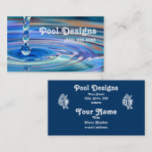 澄んな青海原の低下の流れるプールのデザイン 名刺 (正面/裏面)