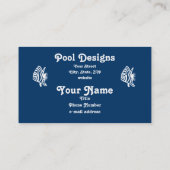 澄んな青海原の低下の流れるプールのデザイン 名刺 (裏面)