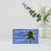 澄んな青空に対する日曜日の3Dヤシの木 名刺 (スタンド正面)